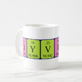 オービンド周期表名mug コーヒーマグカップ (正面左)