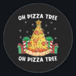 オーピザツリークリスマス食べ物プレゼントChristmas Pizza Tr ラウンドシール<br><div class="desc">オーピザツリークリスマス食べ物プレゼントクリスマスピザツリー</div>