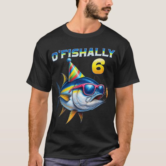 オーフィシャリー 6歳 おもしろ 釣り 6歳の誕生日 Tシャツ (正面)