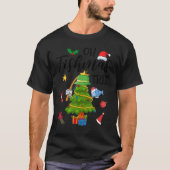 オーフィッシュマスツリー魚釣りフィッシャーマンクリスマスクリスマス2 Tシャツ (正面)