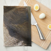 オーフォード川でワイルドグリズリーベア キッチンタオル (四つ折り)