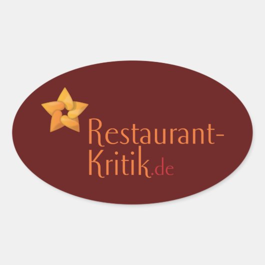 オーフクレバー 楕円形シール (正面)