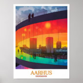 オーフス 壁のアート - 額装 ARoS オーフス美術館 ポスター (正面)