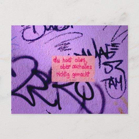 オーフムンテルンデポストカルテストリートアート ポストカード (正面)