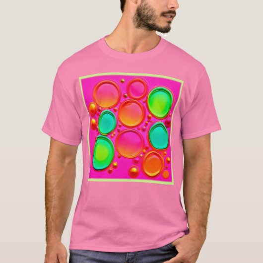 オーブカラフル抽象芸術アート Tシャツ (正面)