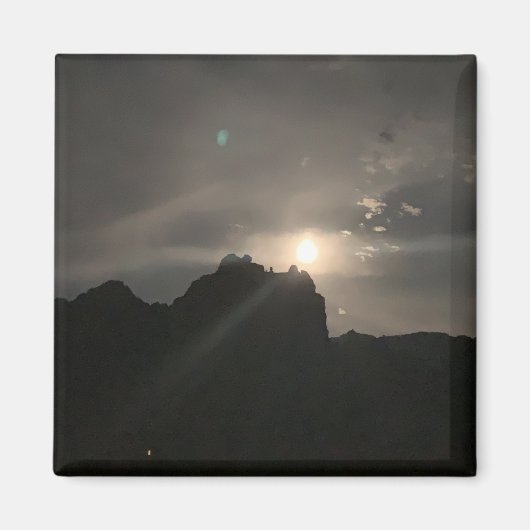 オーブセドナの大聖堂の岩の上の満月 マグネット (正面)