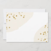 オーブライト金ゴールドグリッターシックなベビーガールシャワー 招待状 (裏面)