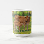 オーブラックカウアンドカワイカーフイン春牧場 コーヒーマグカップ (中央)