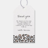 オーブリー自然ヒョウ印刷メッセージカード ギフトタグ (正面)