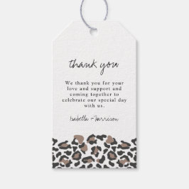 オーブリー自然ヒョウ印刷メッセージカード ギフトタグ