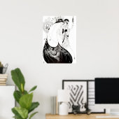 オーブリー・ベアズリー・ザ・ピーコックスカートポスター ポスター (ホームオフィス)