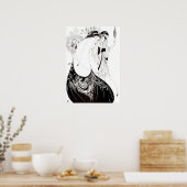 オーブリー・ベアズリー・ザ・ピーコックスカートポスター ポスター (キッチン)