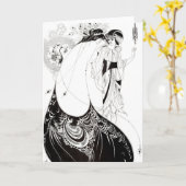 オーブリー·ベアズリー·ザ·ピーコック·スカート·グリーティング·カード カード (黄色い花)