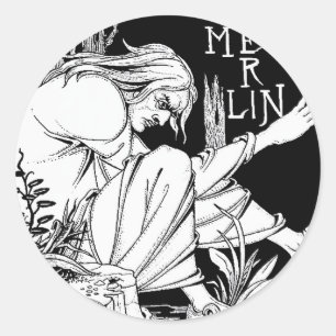 オーブリー·ベアドスリー『Merlin』、1893年 ラウンドシール