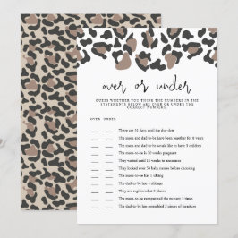オーブリー レパード柄 オーバーアンダー ベビーシャワーゲーム 招待状