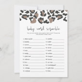 オーブレレオパード印刷ベビー単語スクランブルゲームInvi 招待状 (正面)