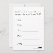 オーブンでパンとベビーシャワー招待状 招待状 (裏面)