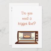 オーブンでパンとベビーシャワー招待状 招待状 (正面/裏面)