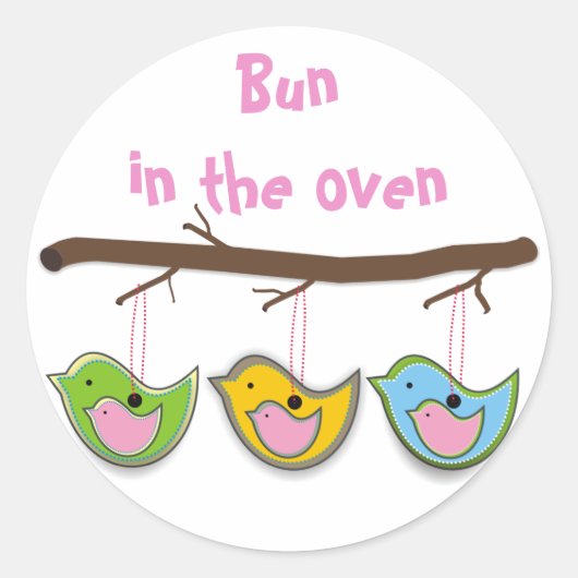 オーブンでパン母の日の贈り物 ラウンドシール (正面)