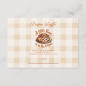 オーブンでパン赤ちゃんシャワーおむつラッフル エンクロージャーカード (正面)