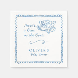 オーブンでパン赤ちゃんシャワーナプキン素朴ズ スタンダードカクテルナプキン