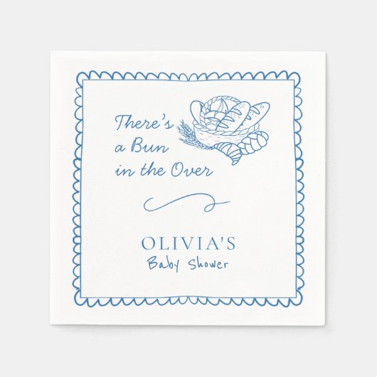 オーブンでパン赤ちゃんシャワーナプキン素朴ズ スタンダードカクテルナプキン (正面)