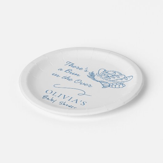 オーブンでパン赤ちゃんシャワーナプキン素朴ズ ペーパープレート (アングル)