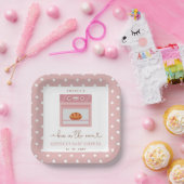 オーブンでパン赤ちゃん女の子ベビーシャワー ペーパープレート (パーティー)