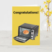 オーブンでパン – 妊娠おめでとう カード (黄色い花)