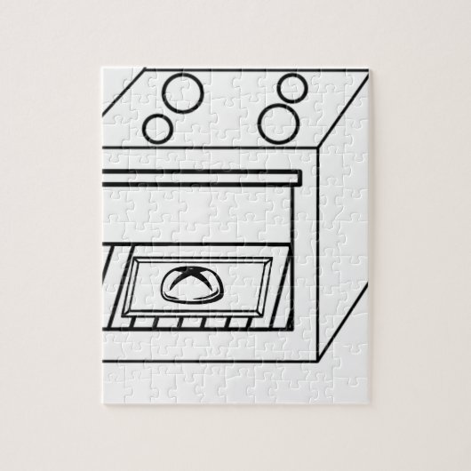 オーブンでパン、母おもしろい妊娠ママのベビー ジグソーパズル (縦)