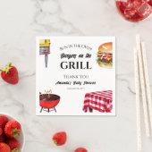 オーブンでパンBBQバーガーのグリル赤ちゃんシャワー スタンダードカクテルナプキン (インサイチュ)