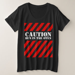 オーブンにバンズが入ってます マタニティTシャツ プラスサイズTシャツ