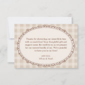 オーブンにパン  ギンガムベーカリー ベビーシャワー サンキューカード (裏面)