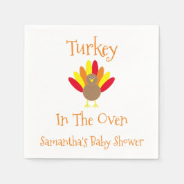 オーブンに入った七面鳥 スタンダードカクテルナプキン