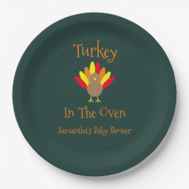 オーブンに入った七面鳥 ペーパープレート