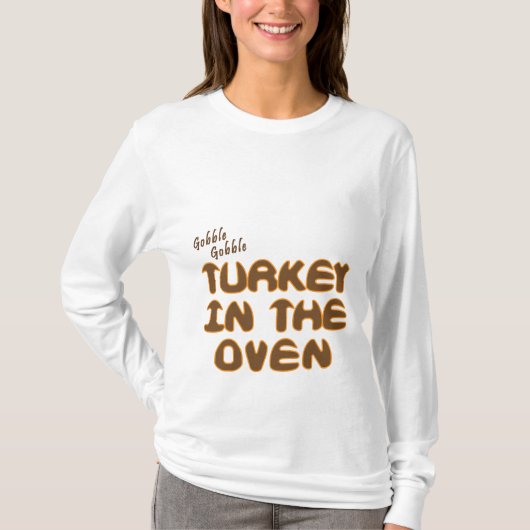 オーブンに入った七面鳥 Tシャツ (正面)
