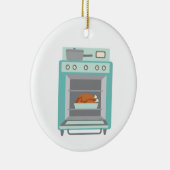 オーブンに入れた七面鳥 セラミックオーナメント (右)