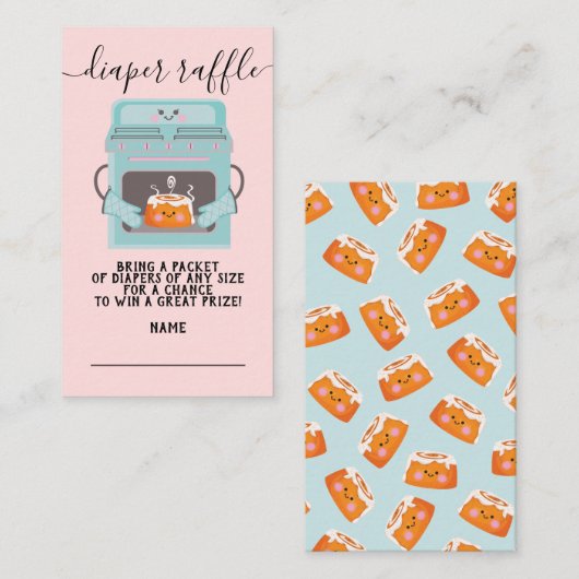 オーブンのおむつラッフルの小さなパン エンクロージャーカード (正面/裏面)