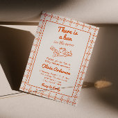 オーブンのキュピッド天使の赤ちゃんシャワーで手描きパン 招待状