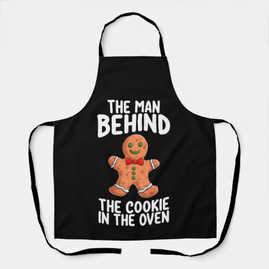 オーブンのクリスマスのPrでクッキーの後ろの男 エプロン (正面)
