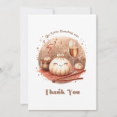 オーブンのバオかわいい小さな餃子の赤ちゃんシャワー サンキューカード (正面)