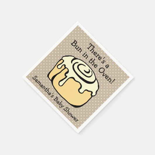 オーブンのパンかわいいモダン赤ちゃんシャワー男の子/女の子 スタンダードカクテルナプキン (角)