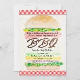 オーブンのパンとグリルベビーBBQ 招待状