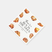 オーブンのパンの赤ちゃんシャワーにパンがある スタンダードカクテルナプキン (角)