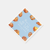 オーブンのパンの赤ちゃんシャワーにパンがある スタンダードカクテルナプキン (角)