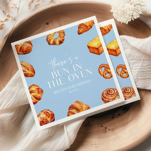 オーブンのパンの赤ちゃんシャワーにパンがある スタンダードカクテルナプキン