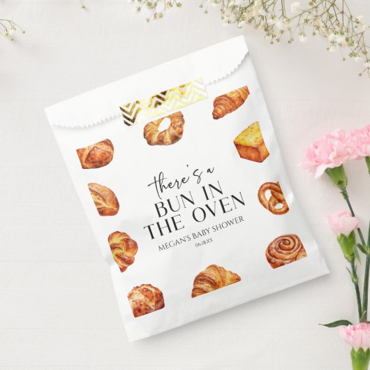 オーブンのパンの赤ちゃんシャワーにパンがある フェイバーバッグ (封をした状態)