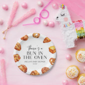 オーブンのパンの赤ちゃんシャワーにパンがある ペーパープレート (パーティー)