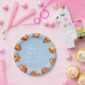 オーブンのパンの赤ちゃんシャワーにパンがある ペーパープレート (パーティー)