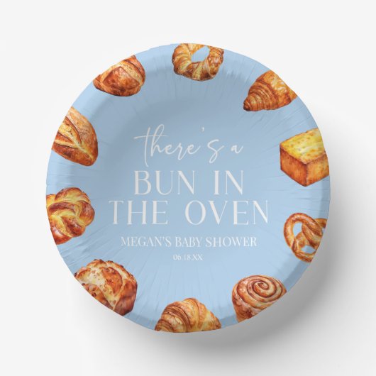 オーブンのパンの赤ちゃんシャワーにパンがある ペーパーボウル (正面)